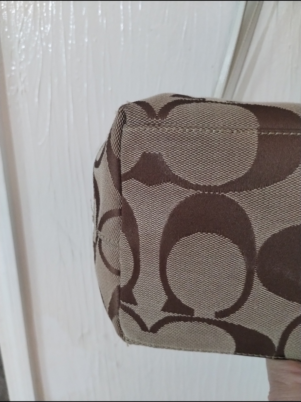 Coach Special Edition Signature Canvas Tote in Brown and Cream - Picture 5 of 9